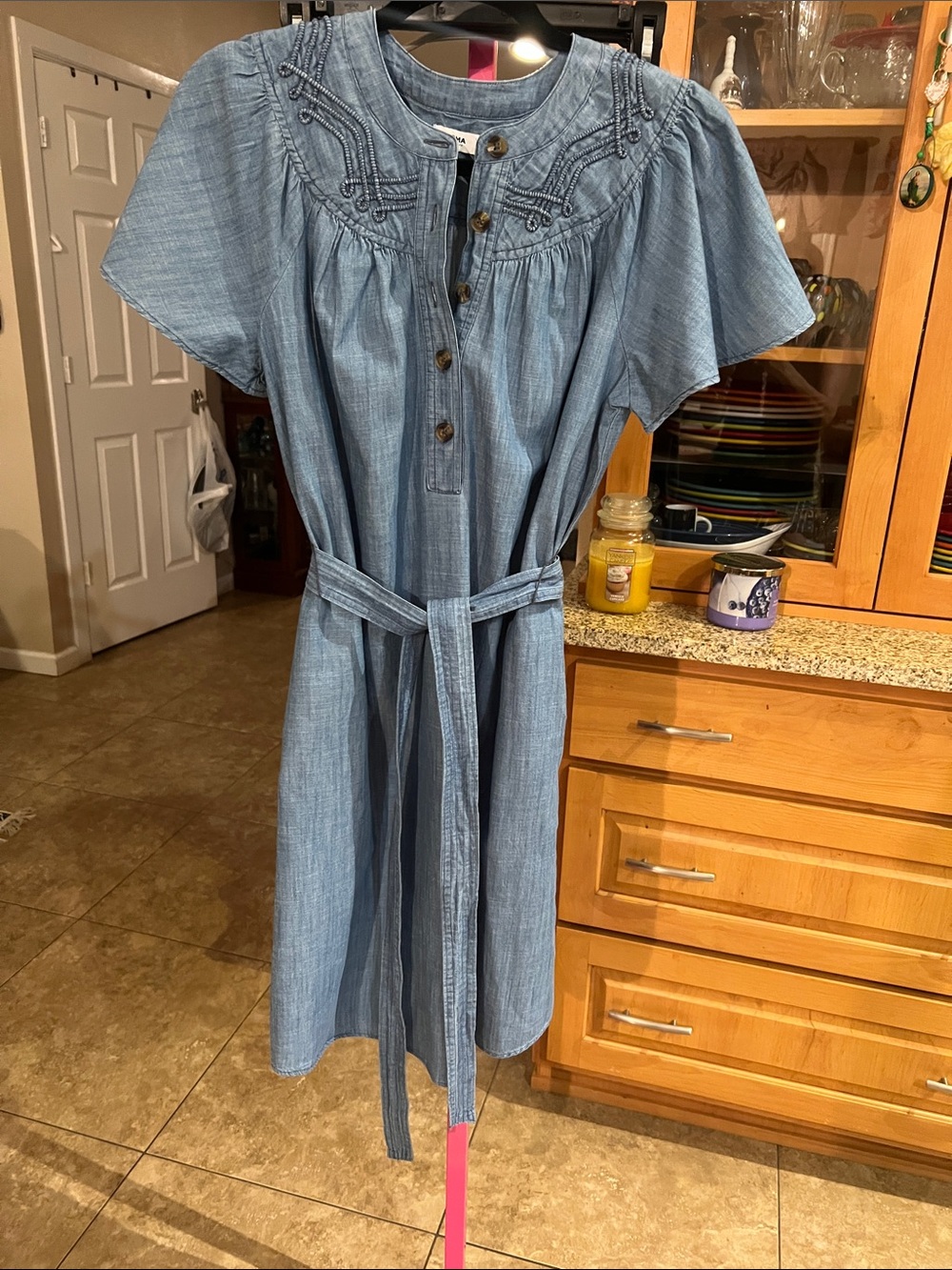 SONOMA Chambray Button-Up Shirt in Denim Blue